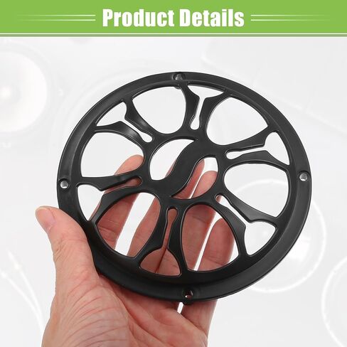 ACROPIX Universal 8 بوصات غطاء شوايات مكبر صوت للسيارة مقاس 8 بوصات مكبر صوت ومضخم صوت واقٍ مع براغي تثبيت ABS أسود - حزمة من 4 قطع in Saudi Arabia