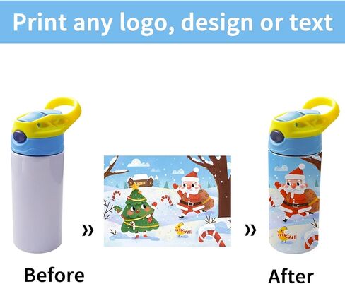 أكواب التسامي للأطفال، 12oz فراغات زجاجة ماء التسامي، 4 عبوات من الفراغات كوب التسامي سيبي لصناعة الهدايا بنفسك in Kuwait