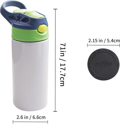 أكواب التسامي للأطفال، 12oz فراغات زجاجة ماء التسامي، 4 عبوات من الفراغات كوب التسامي سيبي لصناعة الهدايا بنفسك in Kuwait