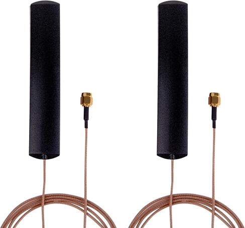 2 حزمة من هوائي خارجي 4G LTE 3dBi هوائي متعدد الاتجاهات للبوابة مع ذكر SMA متوافق مع جهاز التوجيه اللاسلكي 2G 3G 4G، كاميرا أمان خلوية خارجية in Kuwait