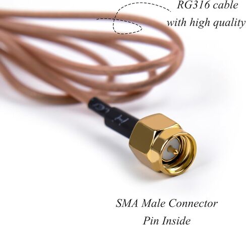 2 حزمة من هوائي خارجي 4G LTE 3dBi هوائي متعدد الاتجاهات للبوابة مع ذكر SMA متوافق مع جهاز التوجيه اللاسلكي 2G 3G 4G، كاميرا أمان خلوية خارجية in Kuwait