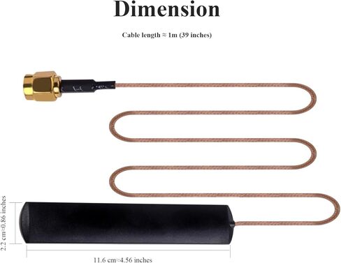 2 حزمة من هوائي خارجي 4G LTE 3dBi هوائي متعدد الاتجاهات للبوابة مع ذكر SMA متوافق مع جهاز التوجيه اللاسلكي 2G 3G 4G، كاميرا أمان خلوية خارجية in Kuwait