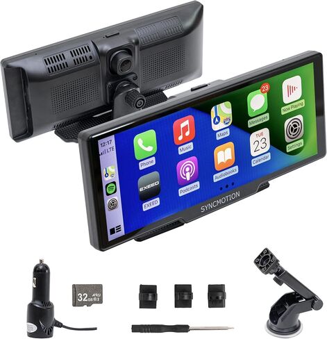 شاشة Apple Carplay & Android التلقائية المحمولة، شاشة 9.3 بوصة HD IPS، مستقبل راديو السيارة، مشغل الوسائط المتعددة، بلوتوث، AUX/FM، وصلة مرآة، DVR، التحكم الصوتي in Saudi Arabia