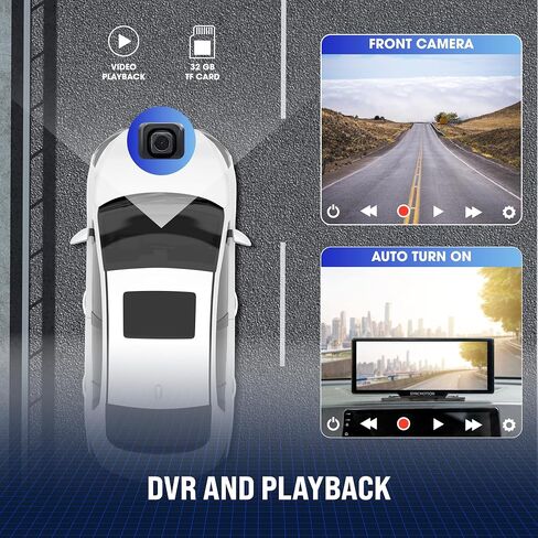شاشة Apple Carplay & Android التلقائية المحمولة، شاشة 9.3 بوصة HD IPS، مستقبل راديو السيارة، مشغل الوسائط المتعددة، بلوتوث، AUX/FM، وصلة مرآة، DVR، التحكم الصوتي in Saudi Arabia
