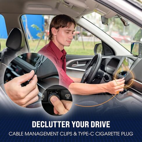 شاشة Apple Carplay & Android التلقائية المحمولة، شاشة 9.3 بوصة HD IPS، مستقبل راديو السيارة، مشغل الوسائط المتعددة، بلوتوث، AUX/FM، وصلة مرآة، DVR، التحكم الصوتي in Saudi Arabia