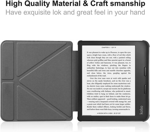 E-Reader Cover for Kobo Sage 8 inch(2021 Release),Ultra Slim Lightweight with Auto Sleep/Wake Up Function Folio Stand Leather Case for Kobo Sage 2021 8" E-Book (TPU-Big Eye) in Saudi Arabia