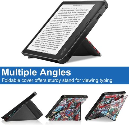 E-Reader Cover for Kobo Sage 8 inch(2021 Release),Ultra Slim Lightweight with Auto Sleep/Wake Up Function Folio Stand Leather Case for Kobo Sage 2021 8" E-Book (TPU-Big Eye) in Saudi Arabia