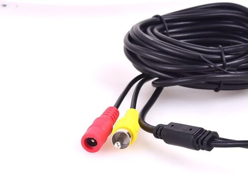 15M 59Ft RCA DC Power Audio Video AV Extension Cable for CCTV Security Car Tuck Bus Trailer Reverse Parking Camera in Kuwait