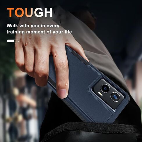 RMOCR Case for Moto G Stylus 5G 2022 with Tempered Glass Screen Protector,Heavy Duty Rugged Shockproof Full Body Protective Phone Cover,Black Matte in Saudi Arabia