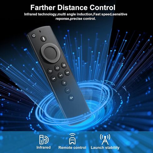 Replacement Voice Remote Control Fit for ANZ Fire Smart TVs Stick (2nd Gen&3rd Gen&Lite&4K&2020 Release), Smart TVs Cube (1st Gen&2nd Gen), Smart TVs 3rd Gen in Saudi Arabia