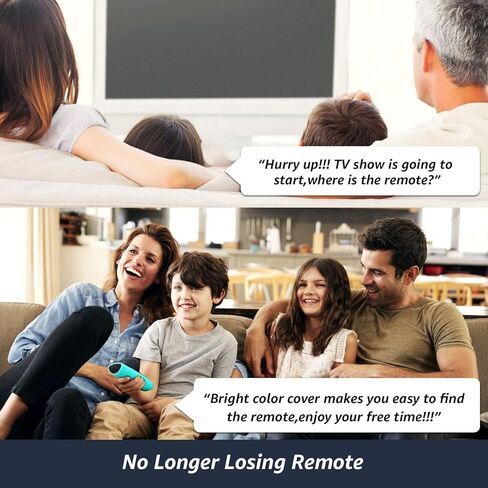 2Packs Remote Cover for TV Stick Lite 2020 Release, Anti-Slip Silicone Protective Case Compatible with TVStick Voice Remote Control Glow in The Dark(Green & Blue) in Kuwait