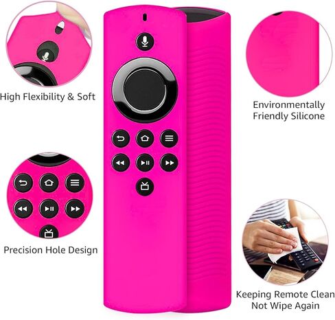 2Packs Remote Cover for TV Stick Lite 2020 Release, Anti-Slip Silicone Protective Case Compatible with TVStick Voice Remote Control Glow in The Dark(Green & Blue) in Kuwait