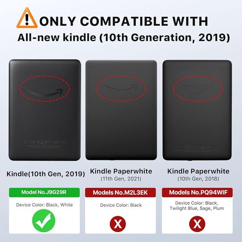 حافظة MoKo تناسب جهاز Kindle مقاس 6 بوصات (الجيل العاشر، إصدار 2019)، غطاء حماية أنحف مع خاصية التنبيه/السكون التلقائي، لن يناسب جهاز Kindle Paperwhite الجيل العاشر 2018 - غابة خضراء in Saudi Arabia