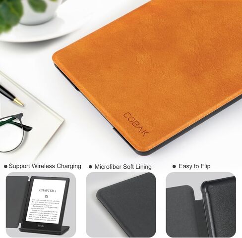CoBak Case for Kindle Paperwhite - All New PU Leather Cover with Auto Sleep Wake Feature for Kindle Paperwhite Signature Edition and Kindle Paperwhite 11th Generation 2021 Released in Saudi Arabia