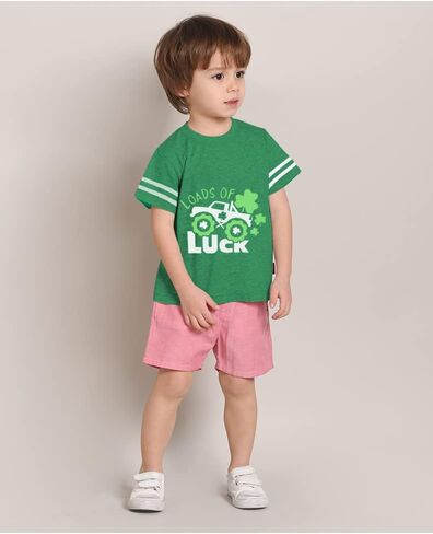 DDSOL سانت باتريك تي شيرت طفل صبي فتاة محظوظ البرسيم شامروك قميص القطن قصير الأكمام طفل الأيرلندية سانت تي شيرت in Kuwait