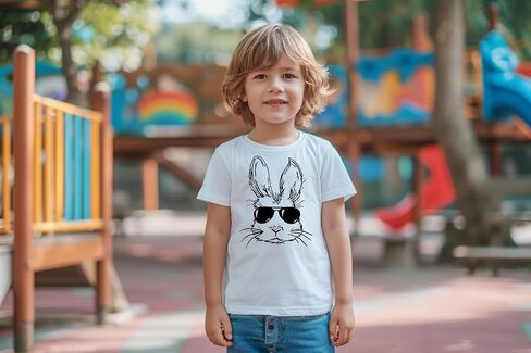 Easter Shirt for Toddler,Funny Bunny Peeps Cute Rabbit Boy Girl T-Shirt, Short Sleeve Easter Tee, Size: 5T-1T in Saudi Arabia