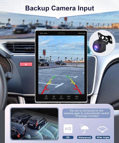2G+64G Wireless Apple Carplay Android Car Stereo 9.5'' HD Vertical Touch Screen with Android Auto GPS Navi, podofo Double Din Car Radio with WiFi Bluetooth USB FM/RDS Radio Mirror Link + Backup Camera in Saudi Arabia