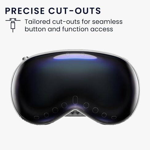 غطاء حماية لسماعات الواقع الافتراضي kwmobile متوافق مع غطاء Apple Vision Pro - حافظة حماية شفافة للواقع الافتراضي - شفاف in Kuwait