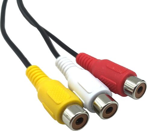 كابل USB إلى 3RCA، Haokiang 5 أقدام/1.5 متر USB 2.0 أنثى إلى 3 RCA أنثى جاك مقسم الصوت والفيديو AV كابل سلك محول مركب (USB F/3RCA F) in Kuwait