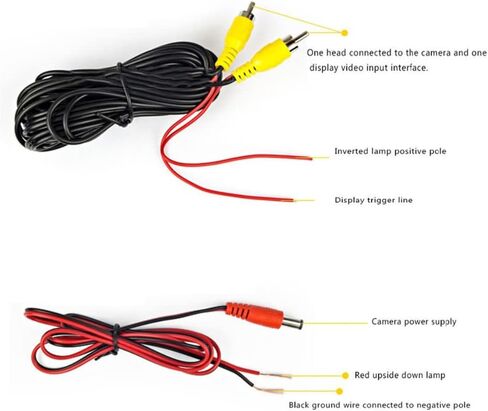10M RCA Video Extension Cable,AV Cable for Parking View Camera Connection to auto monitor or navigation.32FT Connecting Cable with Red Detection Wire Trigger in Saudi Arabia