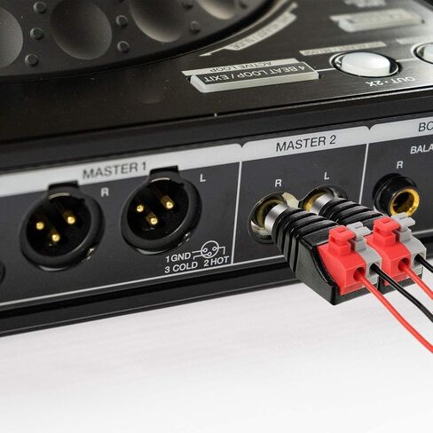 مكبر صوت Qaoquda Phono RCA ذكر إلى AV 2 طرف لولبي أنثى شريط صوتي فيديو ضغط زنبركي نوع محول موصل Balun (عبوة من قطعتين) (RCA M) in Kuwait