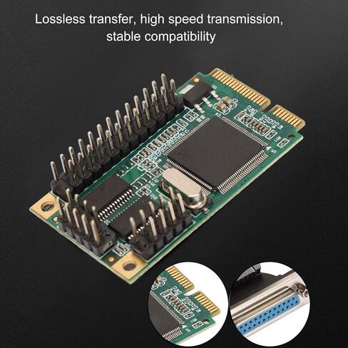 Mini PCIe Combo Serial Parallel Expansion Card, PCI Express to Printer LPT Port RS232 Com Port Adapter, 6Gbs 2 RS 232 Port 1 DP25 Pin for Printers, Scanners Plotters in Saudi Arabia