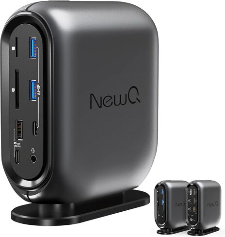 شاشة ثلاثية لقاعدة إرساء USB C مع محول طاقة، 2 HDMI، DP، 4 USB-A، USB-C، 2 صوت، إيثرنت، فتحة SD/TF، ​​2 PDOUT، لأجهزة MacBook/HP/Dell/Acer/Lenovo/ASUS، إلخ in Saudi Arabia