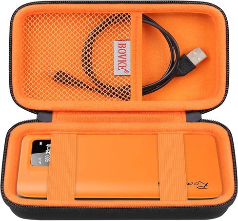 BOVKE Travel Case for RoamWiFi 4G LTE Mobile Hotspot Router, Worldwide Portable High Speed Hotspot, RoamWiFi Pocket Hotspot Holder with Mesh Pocket for Charging Cables, Black in Saudi Arabia