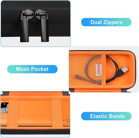 BOVKE Travel Case for RoamWiFi 4G LTE Mobile Hotspot Router, Worldwide Portable High Speed Hotspot, RoamWiFi Pocket Hotspot Holder with Mesh Pocket for Charging Cables, Black in Saudi Arabia