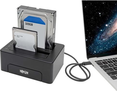 TRIPP LITE USB C إلى Dual SATA Quick Dock 2.5 بوصة/3.5 بوصة HDD/SDD USB 3.1 بسرعة 10 جيجابت في الثانية (U439-002-CG2) in Saudi Arabia