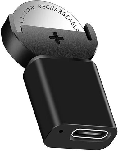 Black Rechargeable Button Charger Mini Lithium Coin USB for LIR2032 LIR1632 LIR2025 LIR2016 Small Charger,Health and Household in Saudi Arabia
