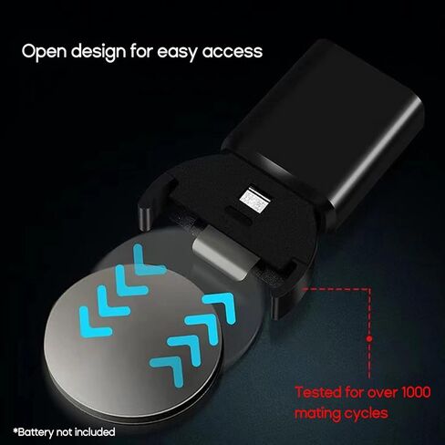Black Rechargeable Button Charger Mini Lithium Coin USB for LIR2032 LIR1632 LIR2025 LIR2016 Small Charger,Health and Household in Saudi Arabia