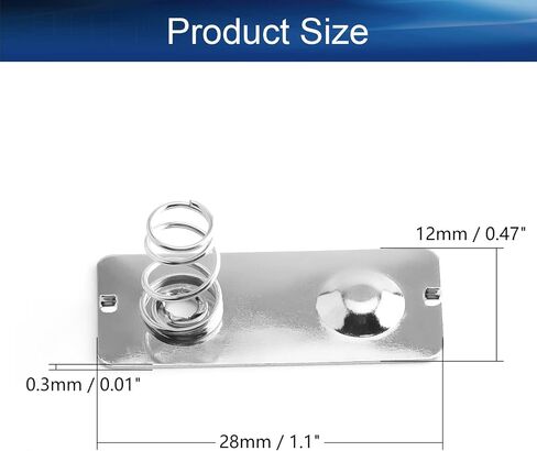 Heyiarbeit 50Pcs Battery Springs AA Metal Contact Plate Replacement Negative to Positive Conversion Spring Contact for Remote Control Battery Charger Inner Semicircle Nickle Plated 26.5x12mm in Saudi Arabia