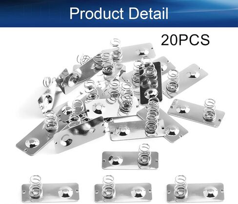 Heyiarbeit 50Pcs Battery Springs AA Metal Contact Plate Replacement Negative to Positive Conversion Spring Contact for Remote Control Battery Charger Inner Semicircle Nickle Plated 26.5x12mm in Saudi Arabia