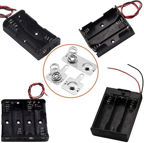 Heyiarbeit 50Pcs Battery Springs AA Metal Contact Plate Replacement Negative to Positive Conversion Spring Contact for Remote Control Battery Charger Inner Semicircle Nickle Plated 26.5x12mm in Saudi Arabia