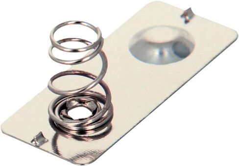 Heyiarbeit 50Pcs Battery Springs AA Metal Contact Plate Replacement Negative to Positive Conversion Spring Contact for Remote Control Battery Charger Inner Semicircle Nickle Plated 26.5x12mm in Saudi Arabia