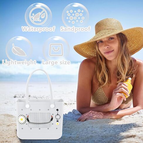 NBOOCUP حامل هاتف من السيليكون ذو سعة كبيرة لحقيبة Bogg، وحقائب Beach Bogg، وحقيبة حمل متوافقة، وسحر محفظة من السيليكون الناعم لملحقات حقيبة Bogg، وحامل هاتف حقيبة Bogg (حبل منسوج وردي) in Kuwait