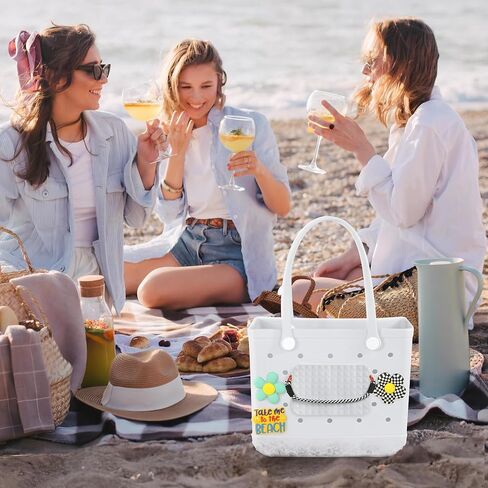 NBOOCUP حامل هاتف من السيليكون ذو سعة كبيرة لحقيبة Bogg، وحقائب Beach Bogg، وحقيبة حمل متوافقة، وسحر محفظة من السيليكون الناعم لملحقات حقيبة Bogg، وحامل هاتف حقيبة Bogg (حبل منسوج وردي) in Kuwait