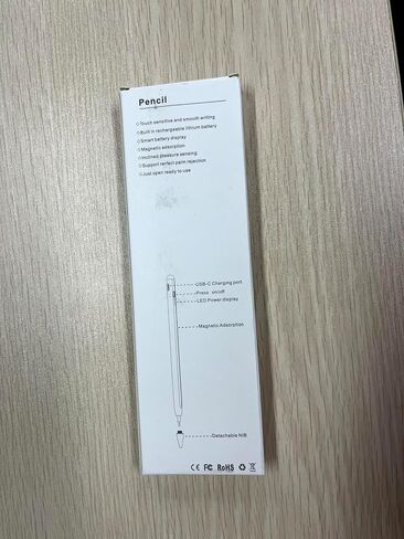 قلم شاشة لجهاز iPad، قلم Apple مع شحن سريع، رفض راحة اليد، حساسية للإمالة، قلم iPad بشاشة لمس نشطة لعام 2018-2024 iPad Pro 12.9 بوصة/11 بوصة، iPad 10/9/8/7/6، iPad Air 5/4 /3، آيباد ميني 6/5 in Saudi Arabia
