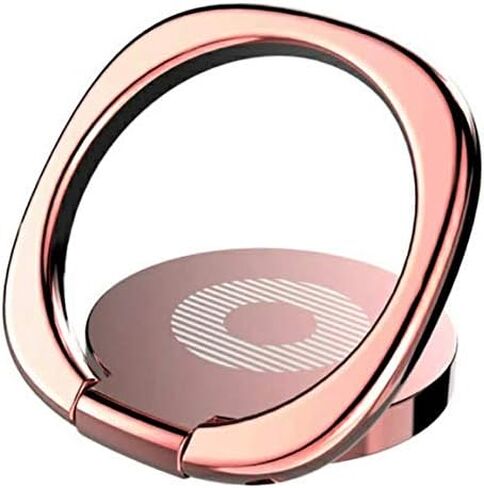 Cell Phone Ring Holder Grip Finger Kickstand Turns 360° Degrees & 180° Degrees Adjustable to Fit Your Needs Helps Stabilize Phone for Selfies 4 Colors Available iPhone Stand Phone Grip 62728 Rose Gold in Saudi Arabia