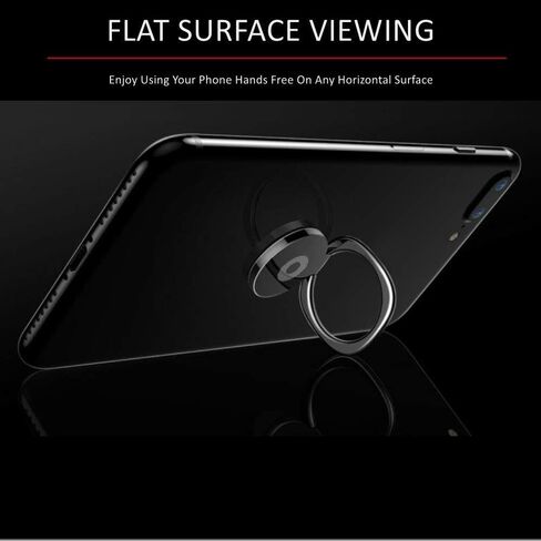 Cell Phone Ring Holder Grip Finger Kickstand Turns 360° Degrees & 180° Degrees Adjustable to Fit Your Needs Helps Stabilize Phone for Selfies 4 Colors Available iPhone Stand Phone Grip 62728 Rose Gold in Saudi Arabia
