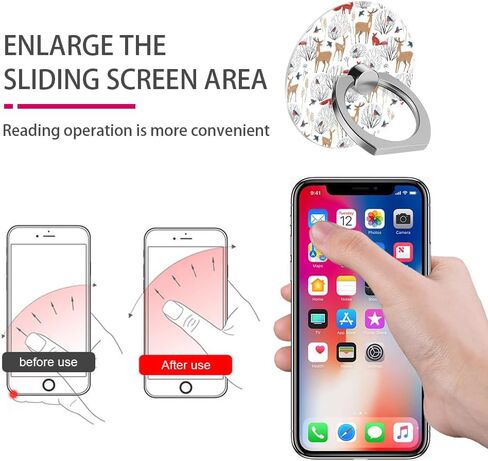 قبضة حامل حلقة الهاتف، أرجواني لافندر لطيف الزهور Suihahu حلقة الهاتف الخليوي 360 تدوير حلقة الإصبع المعدنية مقبس قبضة مسند متوافق مع iPhone Samsung Galaxy LG Google Pixel iPad in Kuwait