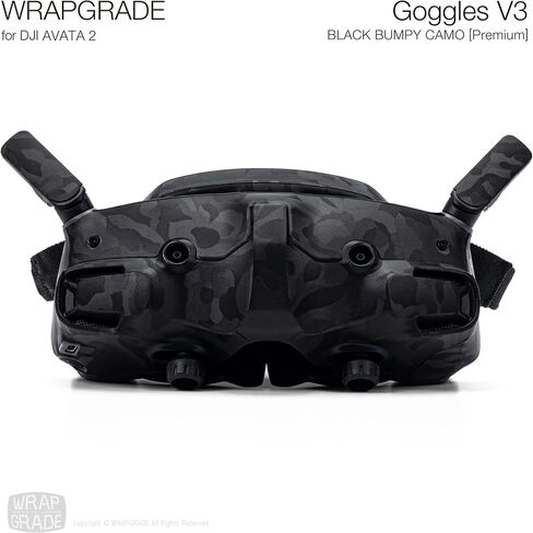 ملصقات جلدية WRAPGRADE متوافقة مع نظارات DJI 3 (مموهة باللون الأسود) in Kuwait