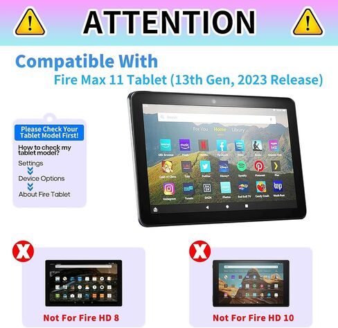 Keyboard Case for Kindle Fire Max 11 (13th Generation, 2023 Release), PU Leather Keyboard Cover with Removable Wireless Bluetooth Keyboard and Auto Wake/Sleep, Composition in Saudi Arabia