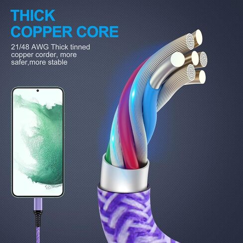 [4Pack/6ft] USB C Cable iPhone 15 Car Charger Cord Type C Fast Charging Cable for iPhone 15/15 Pro/15 Pro Max/15 Plus, Samsung Galaxy S24 A15 5G A54 A14 A53 S23 S22 S21,Google Pixel 8 Pro 7a 7 6a 6 5 in Saudi Arabia