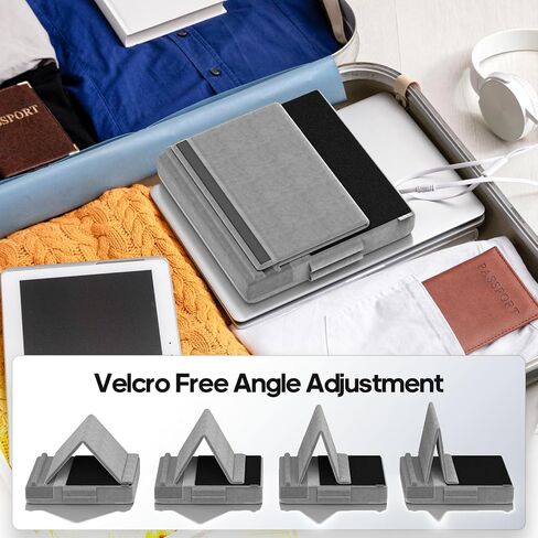 KDD Tablet Pillow Stand, Multi-Angle Viewing I-pad Holder for Lap, Bed and Desk, Foldable Soft Pad Dock with Stylus Mount Compatible with I-pad Pro 12.9, 10.5, 11, Air, Mini, Phones, Books, E-Reader in Kuwait