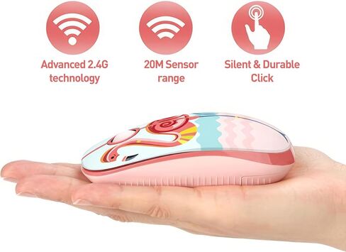TELLUR Wireless Mouse with Nano USB 2.4 Ghz Receiver, Wireless Mouse with Silent Click, 1600 DPI, 3 Buttons, Plug & Play, Slim and Lightweight Design to Carry (Bear) in Saudi Arabia