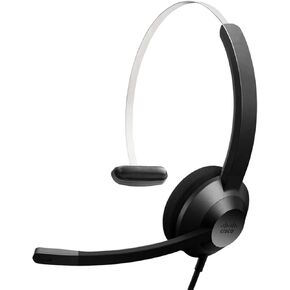 Cisco Headset 321 USB-C, Wired Single On-Ear Headphones, Webex Controller with USB-C, Carbon Black, 2-Year Limited Liability Warranty (HS-W-321-C-USBC)