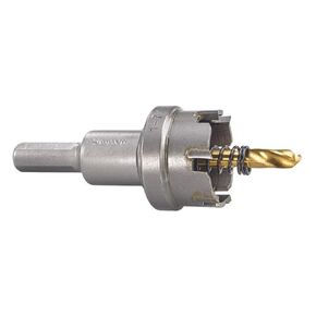 Starrett Tungsten Carbide Tipped Stainless Steel Sheet Metal Hole Saw - Ideal for Stainless, High Alloy Steel, Non-Ferrous Metals, Reinforced Fabrics - 1-7/32'' - SM31