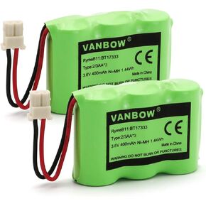 BT17333/BT27333 Cordless Phone Battery BT-17333 BT-27333 BT17233 BT27233 CS2111 01839 CLT3500 GESPCH06 43-3215 2/3AA 3.6v 400mAh (2)